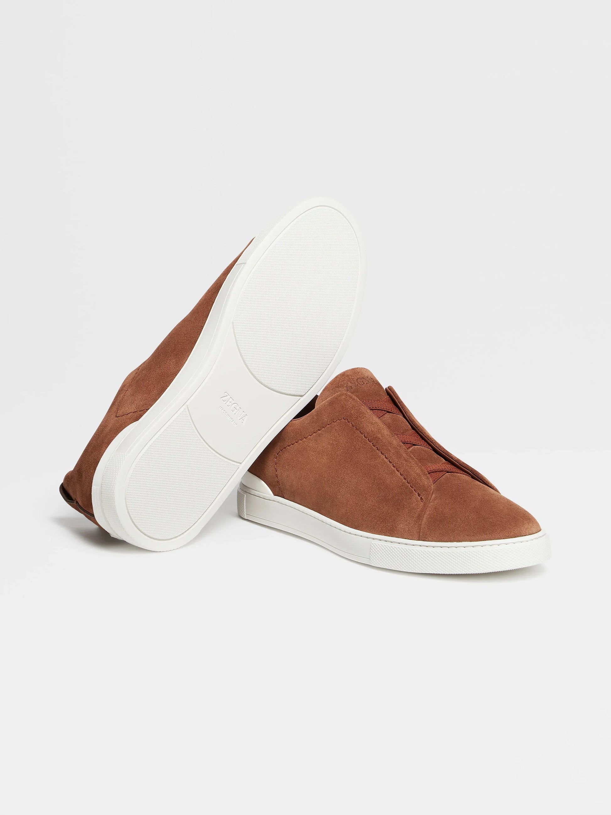 Zegna Suede low-top Sneakers | Brown
