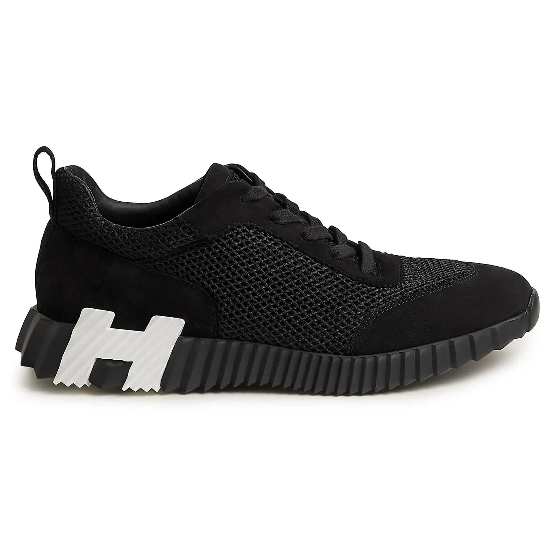 Hermes Black/White Mesh and Suede Bouncing