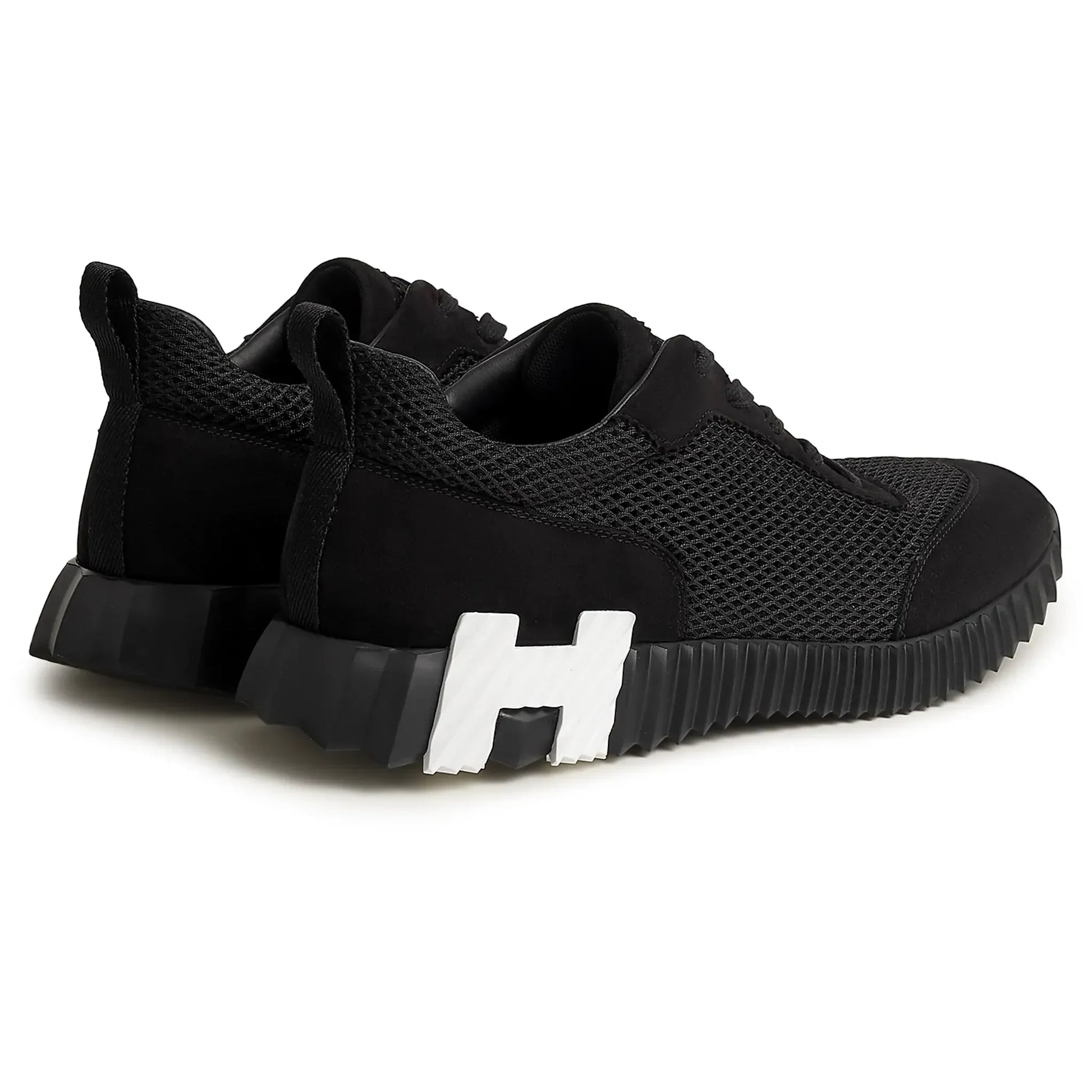 Hermes Black/White Mesh and Suede Bouncing