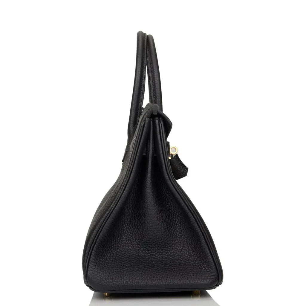 HERMÈS | BLACK BIRKIN 25CM OF TOGO LEATHER WITH GOLD HARDWARE