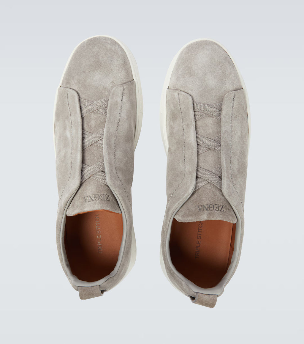 Zegna Suede low-top Sneakers | Grey