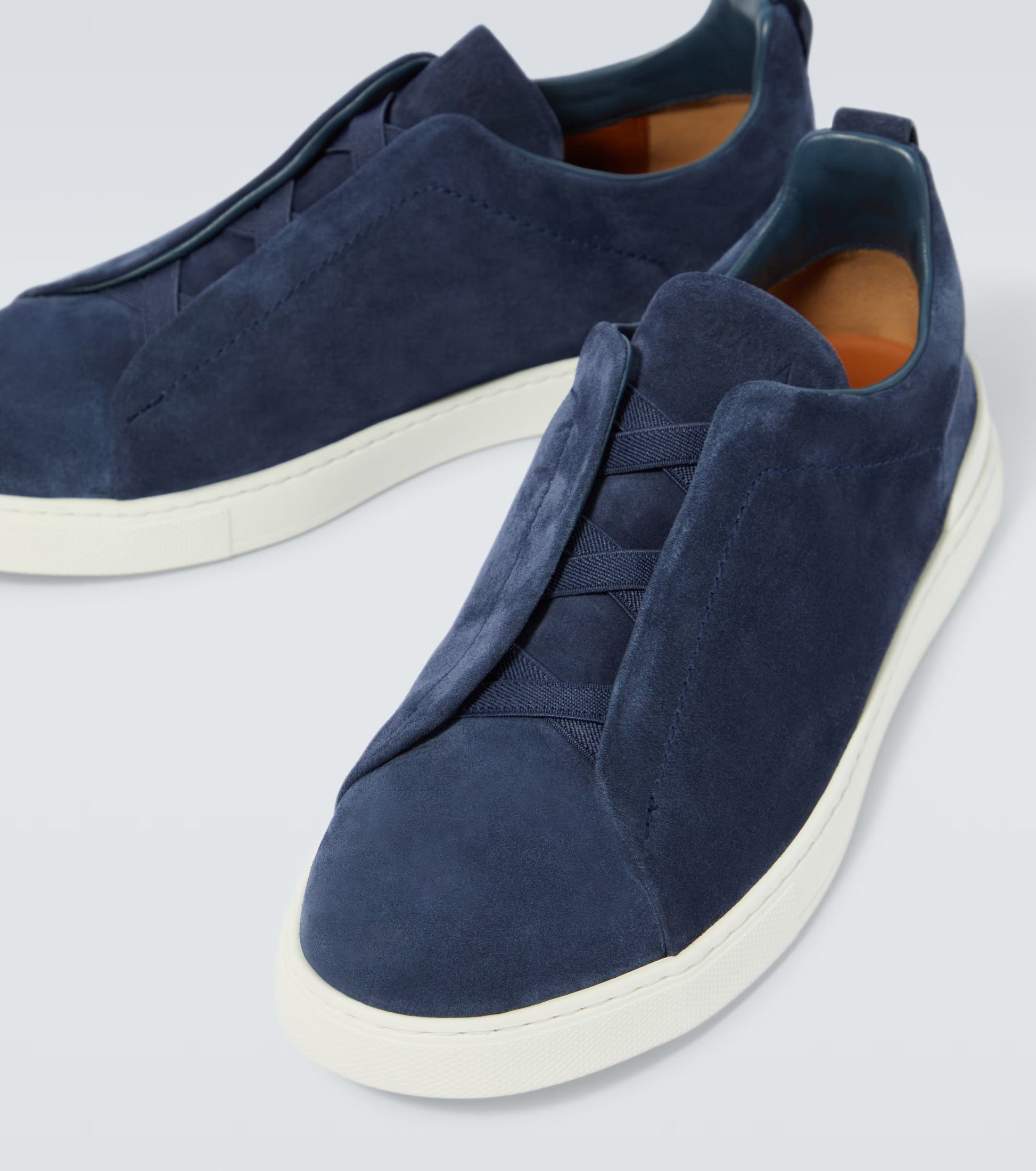 Zegna Suede low-top Sneakers | Blue