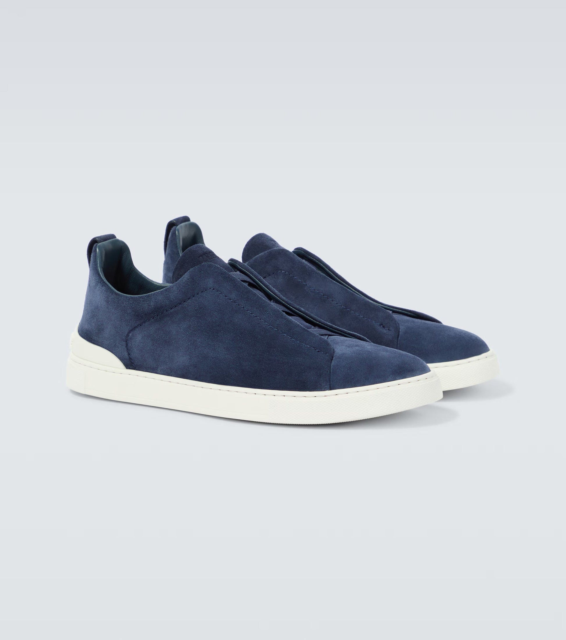 Zegna Suede low-top Sneakers | Blue