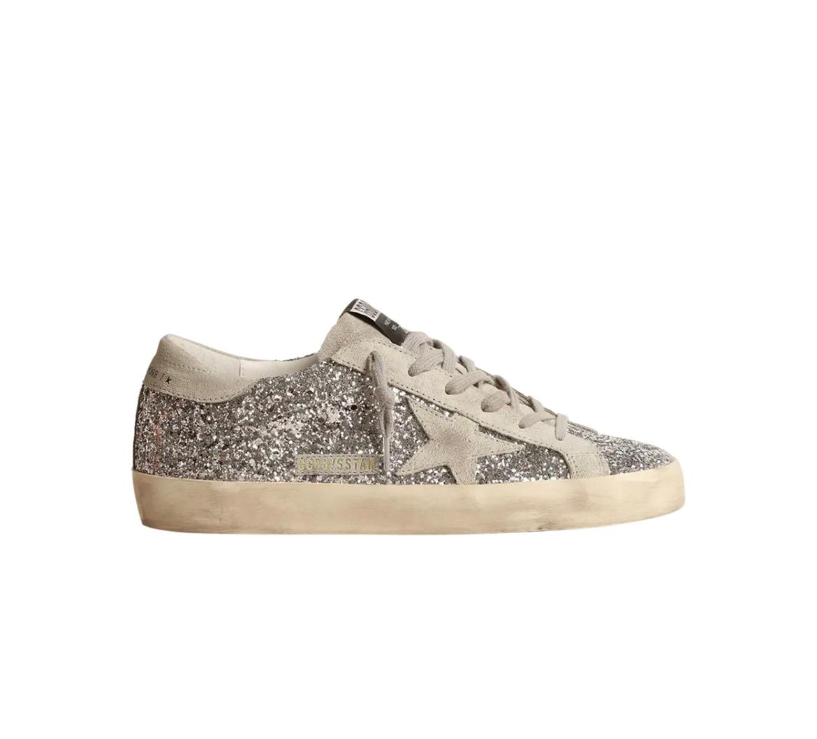 Golden Goose Wmns Superstar 'Silver Ice Grey Glitter'