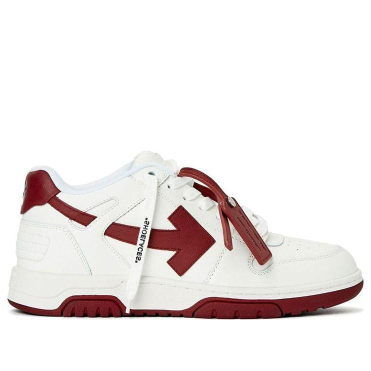 Off-WhiteOut Of Office Leather Sneakers 'White Burgundy