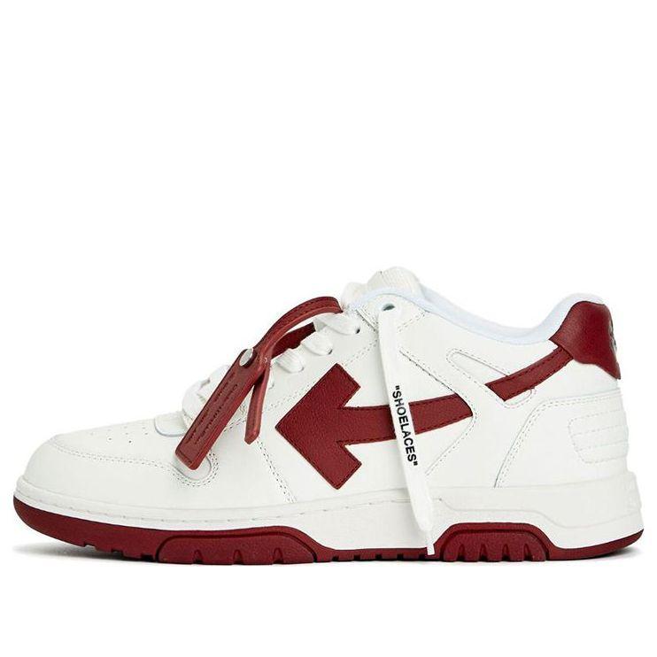Off-WhiteOut Of Office Leather Sneakers 'White Burgundy