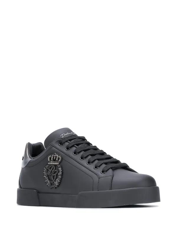 Dolce & Gabbana Black Portofino Sneakers