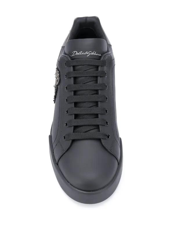 Dolce & Gabbana Black Portofino Sneakers