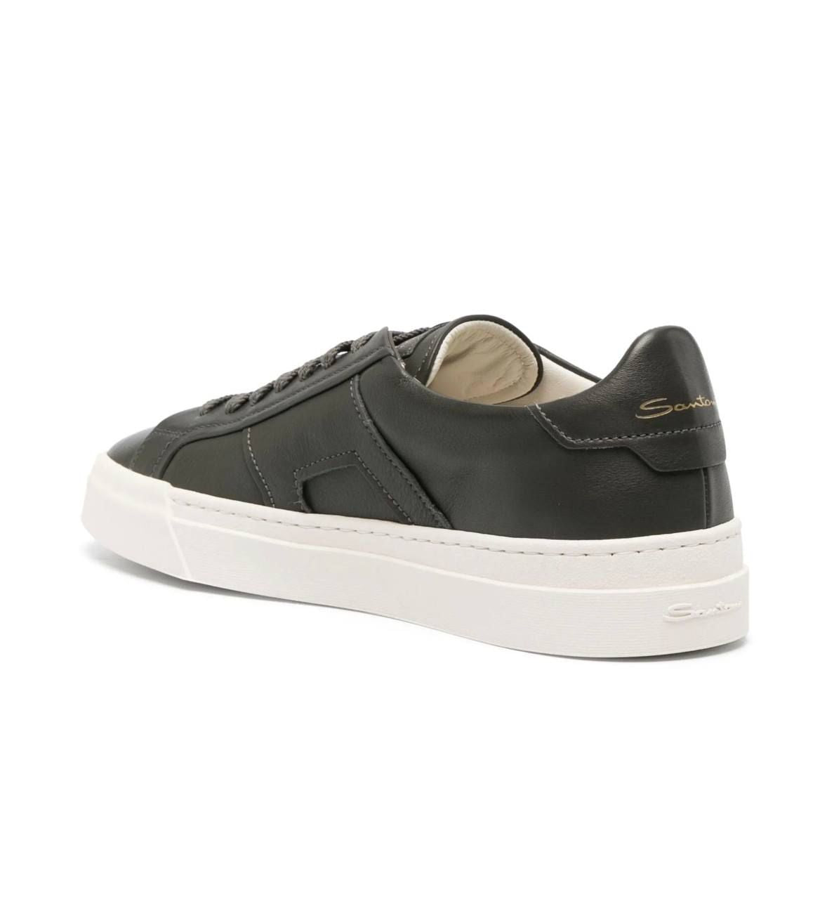 Santoni Double Buckle Sneakers | Olive