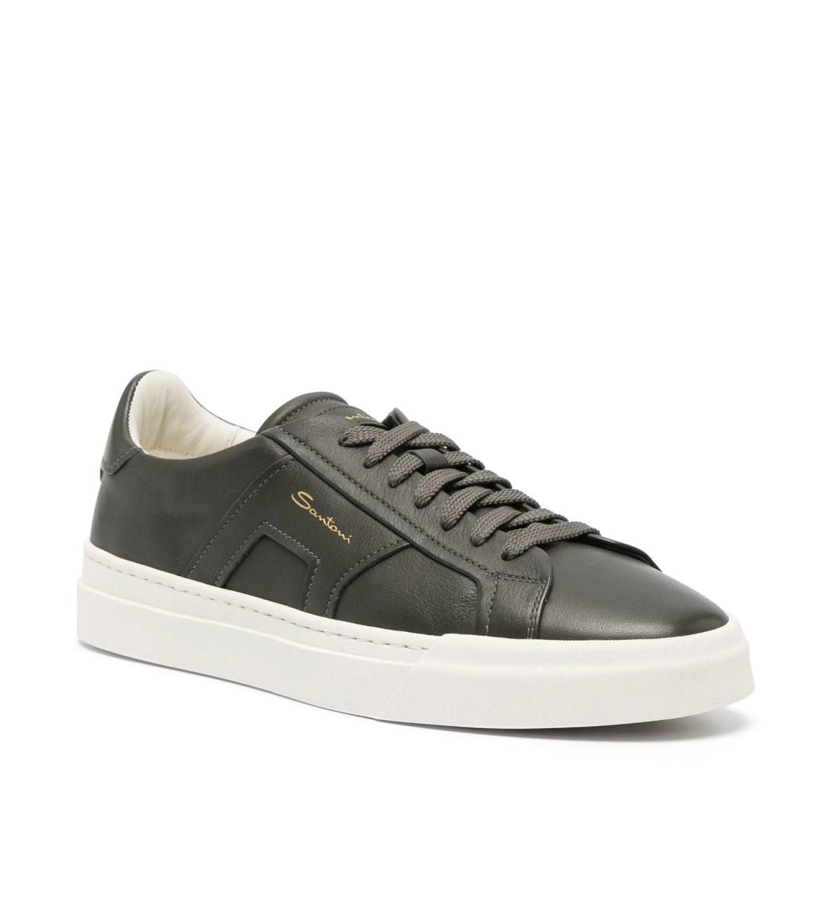 Santoni Double Buckle Sneakers | Olive