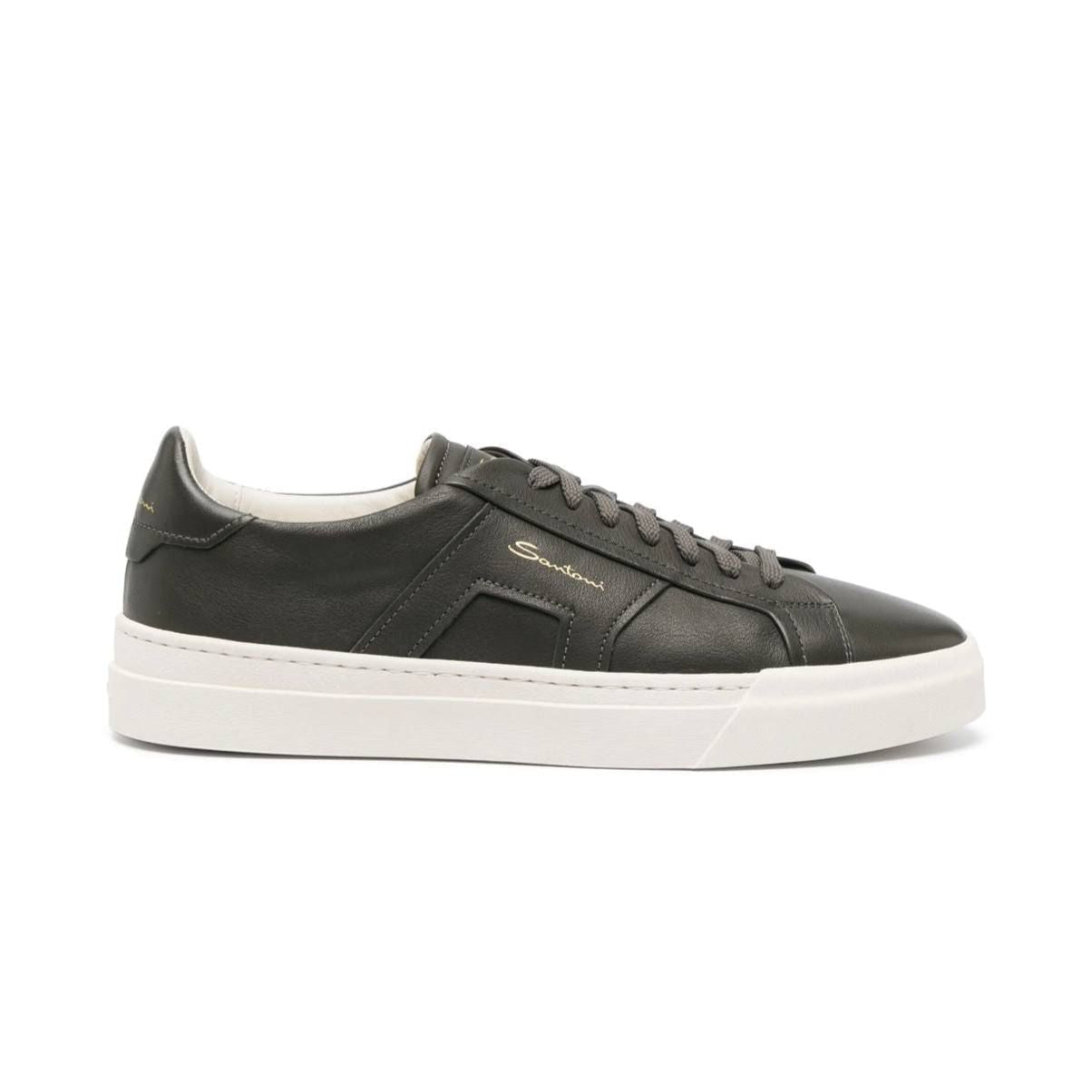 Santoni Double Buckle Sneakers | Olive