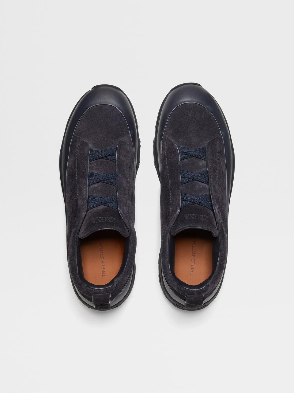 Zegna Triple Stitch™ Monte in Pelle Nera