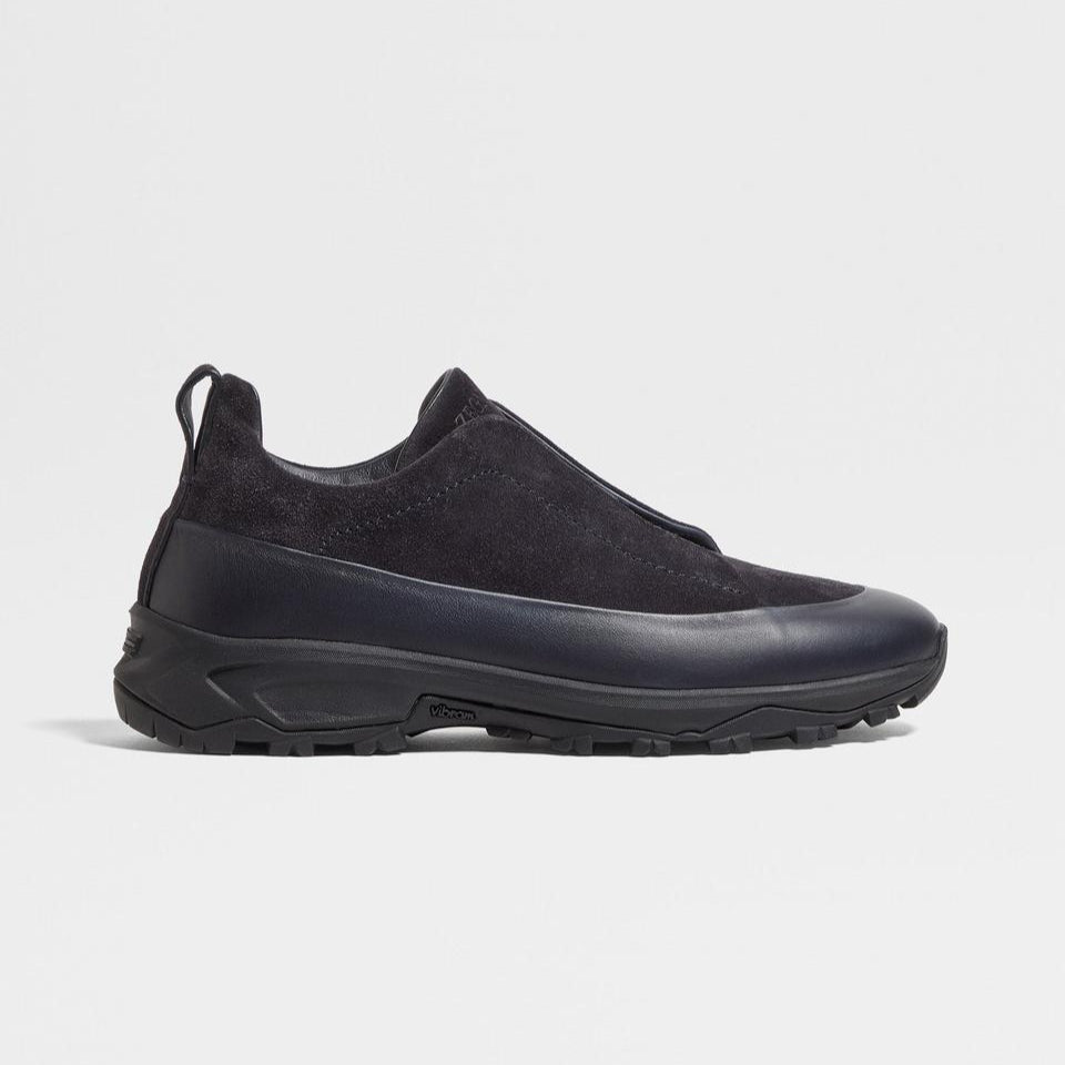 Zegna Triple Stitch™ Monte in Pelle Nera