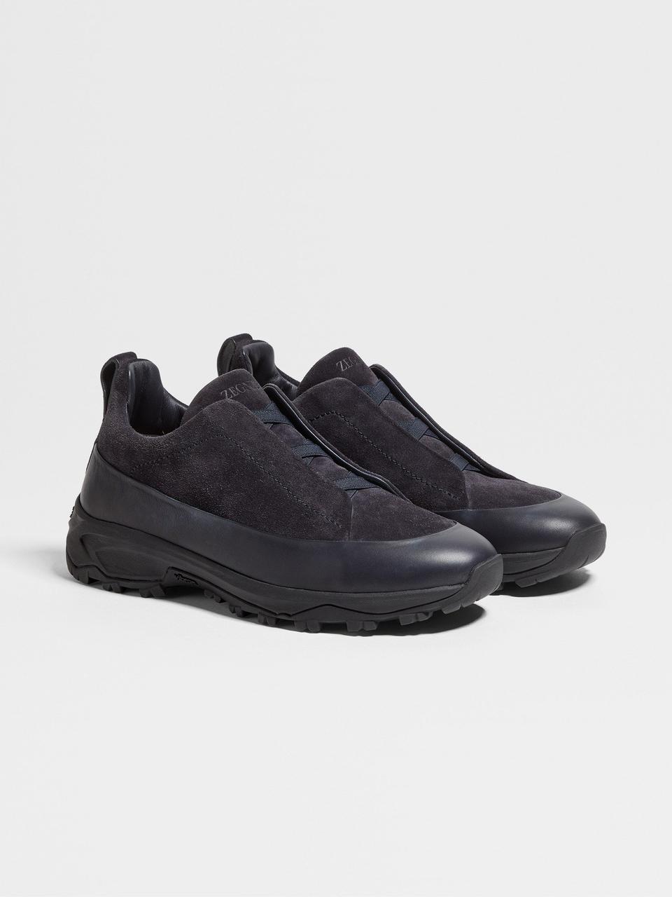 Zegna Triple Stitch™ Monte in Pelle Nera