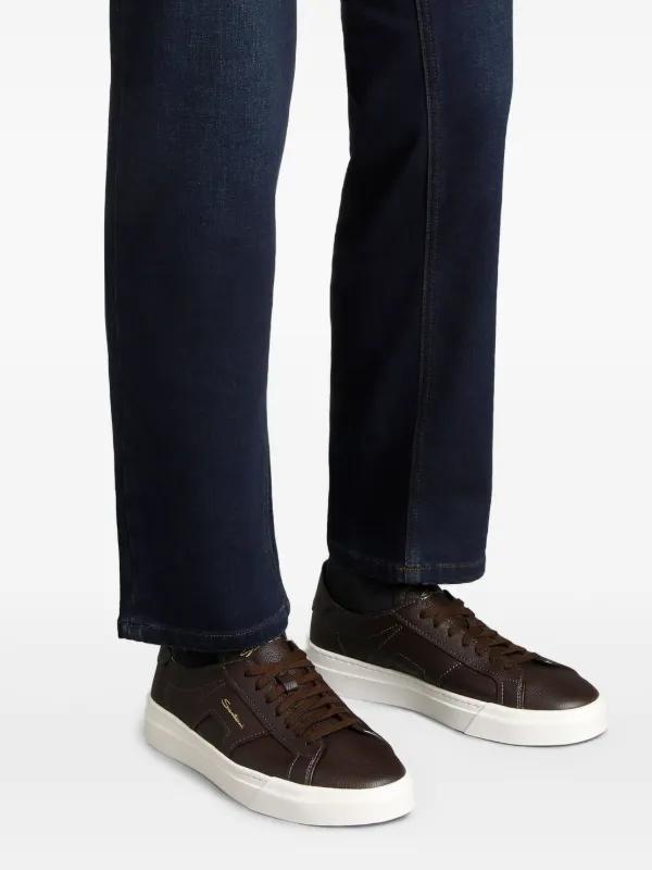 Santoni Double Buckle Sneakers | Brown