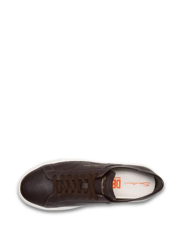 Santoni Double Buckle Sneakers | Brown
