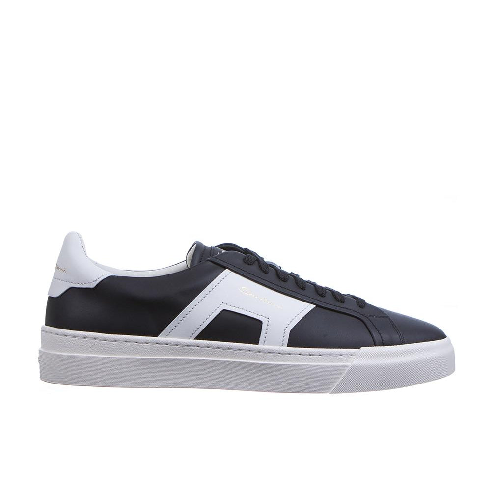 Santoni Double Buckle Sneakers | Navy