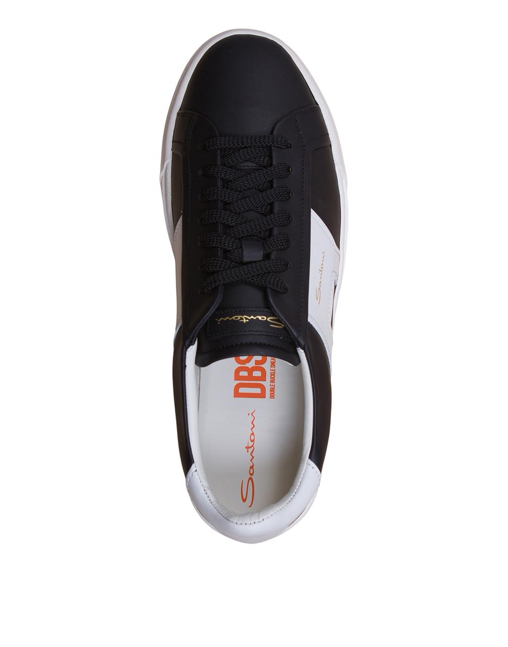 Santoni Double Buckle Sneakers | Navy