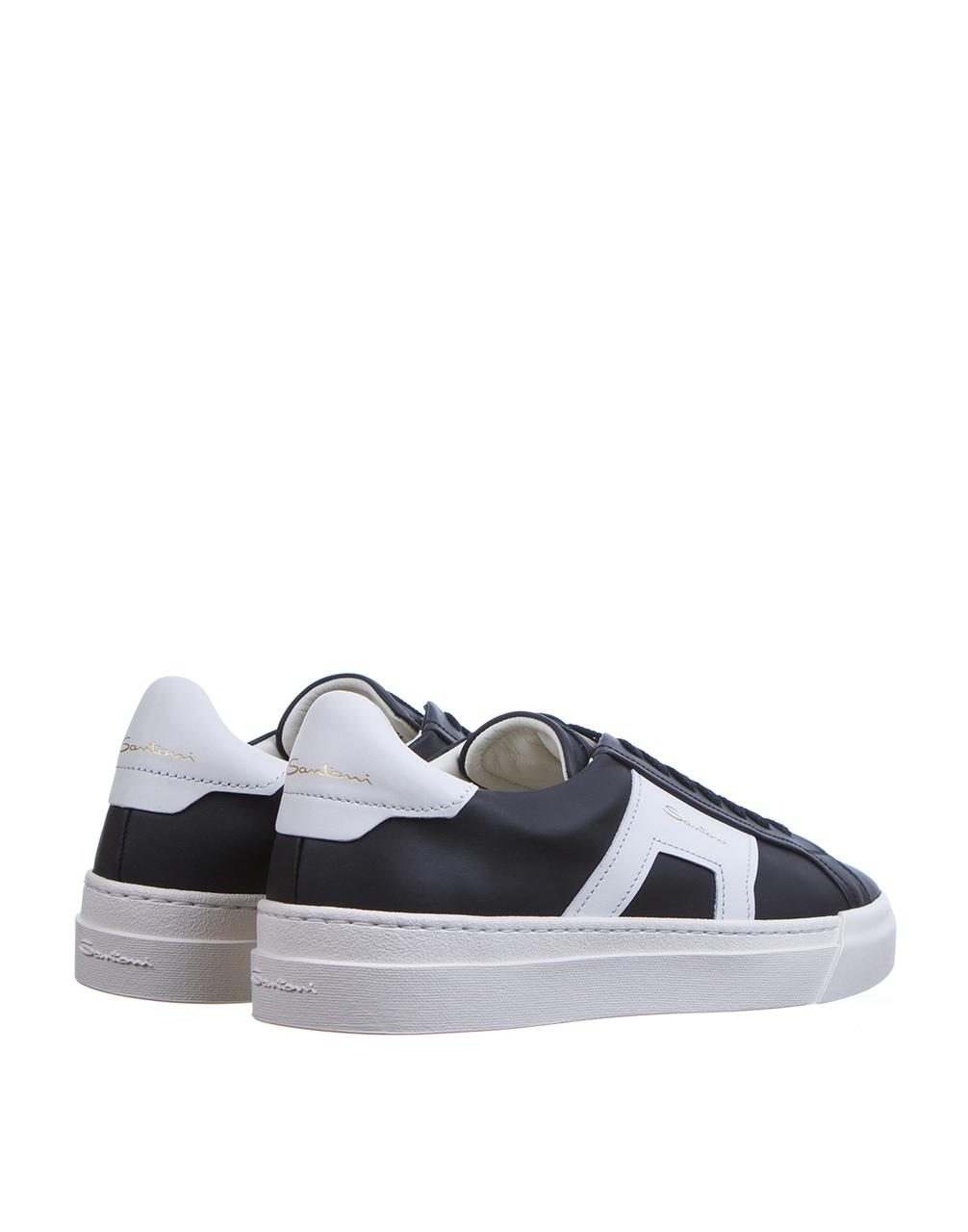 Santoni Double Buckle Sneakers | Navy