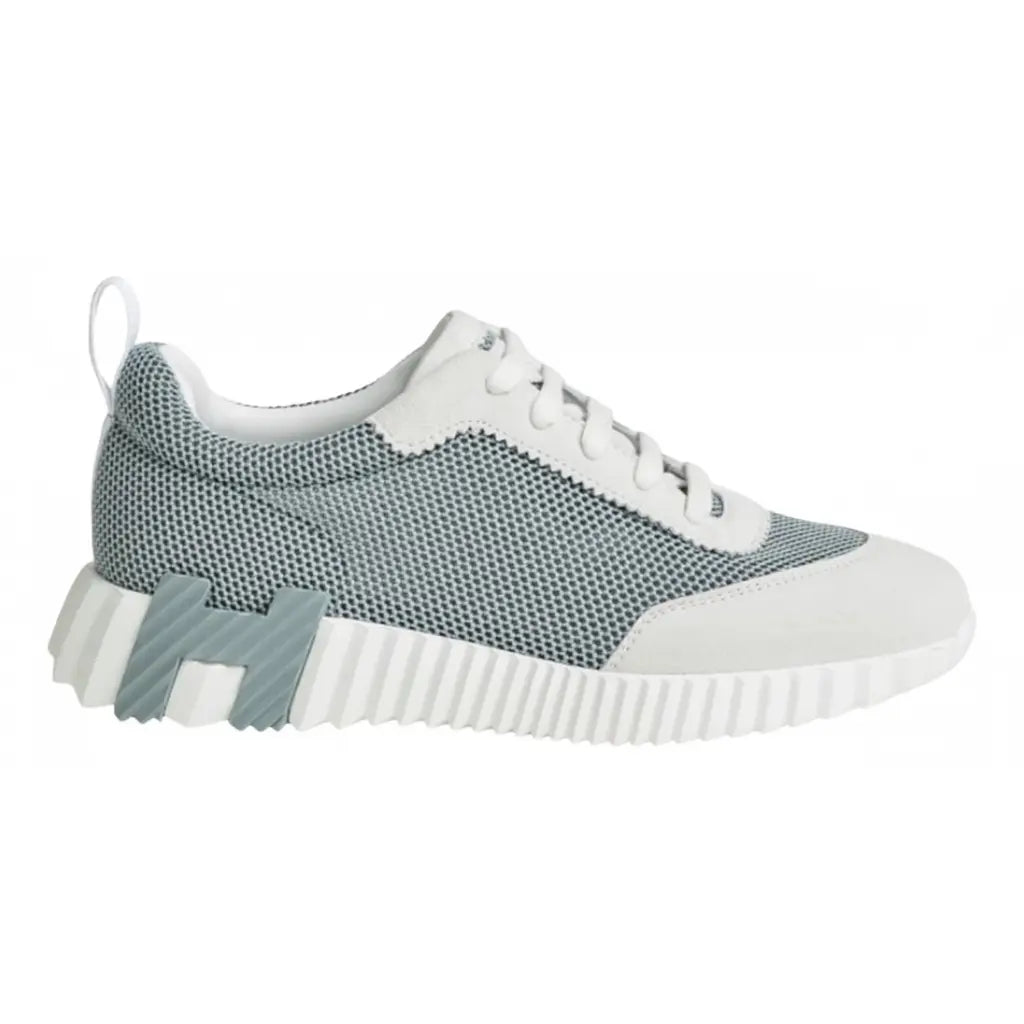 Hermes green/Grey Mesh and Suede Bouncing