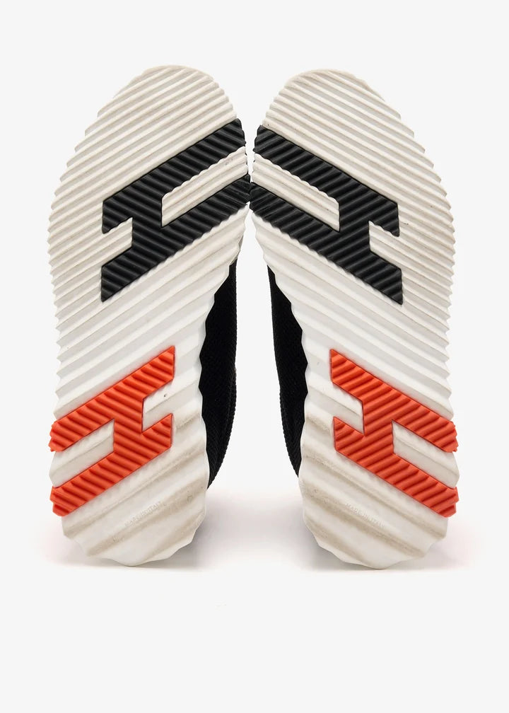Hermes White/Black/orange Mesh and Suede Bouncing